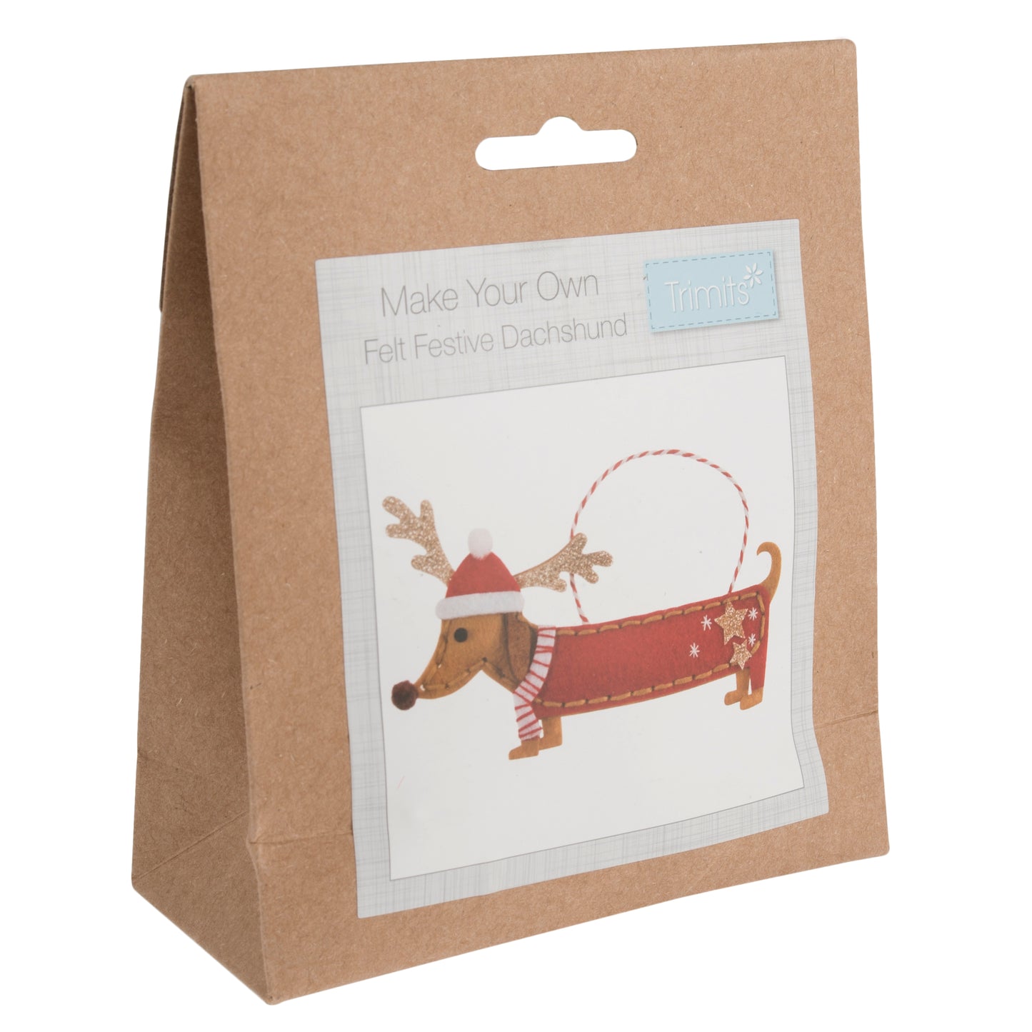 Festive Dachshund - Christmas Felt Decoration Kit