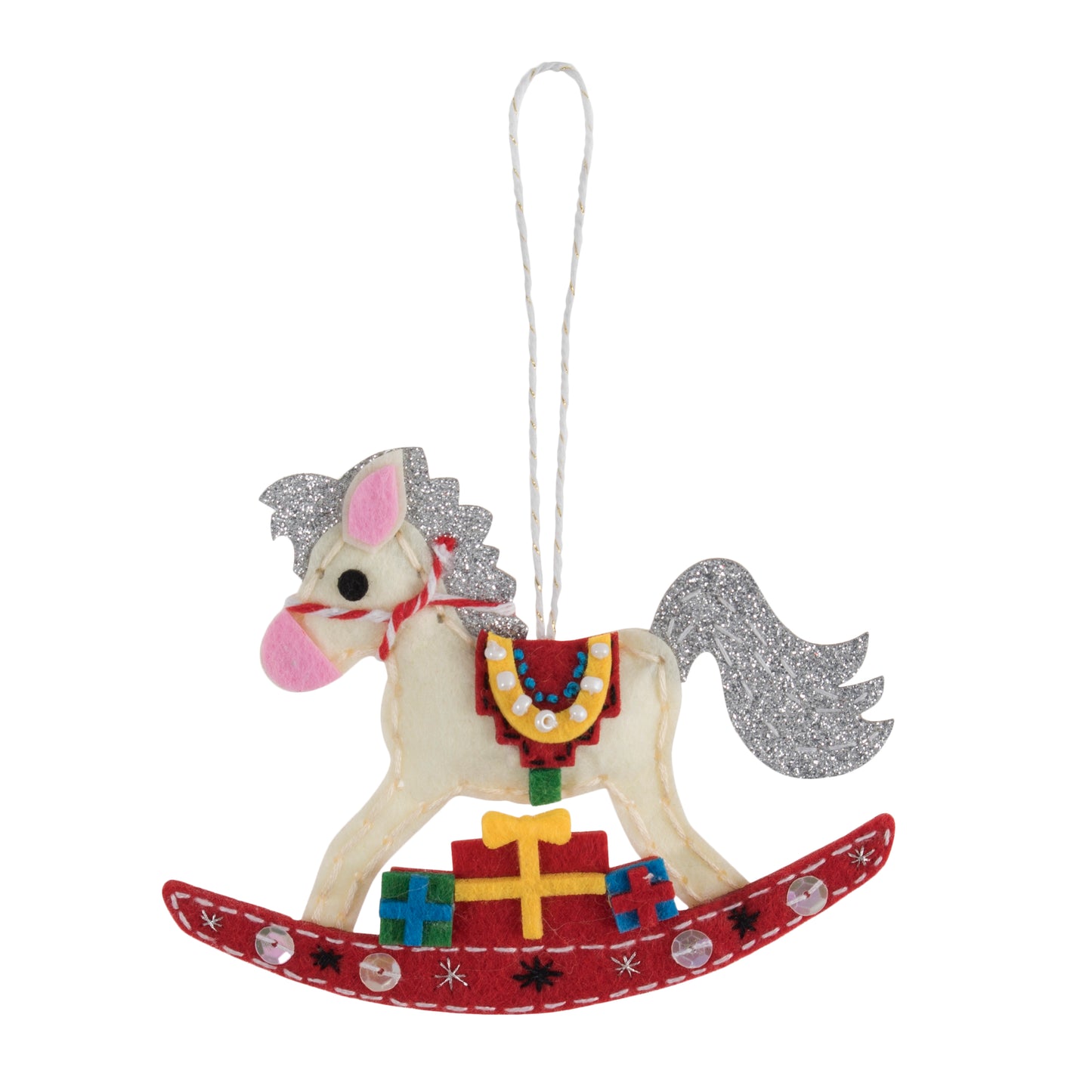 Rocking Horse - Christmas Felt Decoration Kit