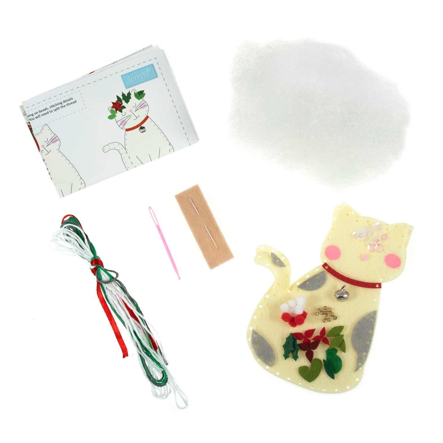 Cat - Christmas Felt Decoration Kit