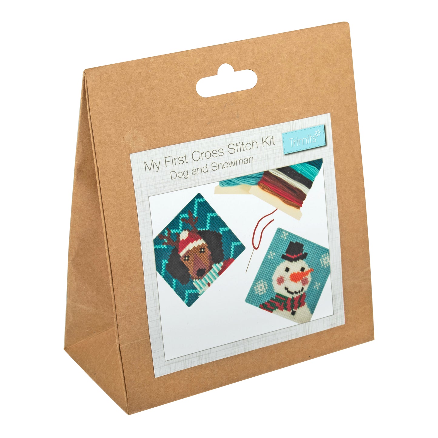 Christmas Dog and Snowman - My First Counted Cross Stitch Kit