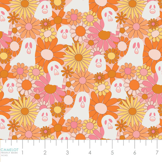Boo Crew - Ghostly Garden Cotton Print Fabric - per half metre