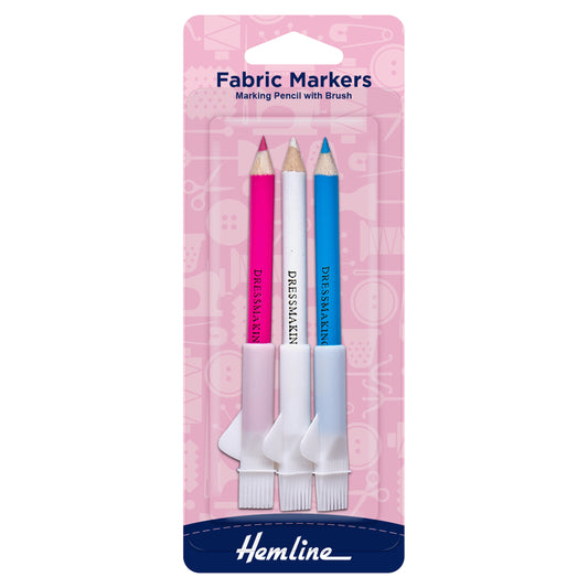 Dress Makers Pencils with Brush (Pack of 3) - Hemline