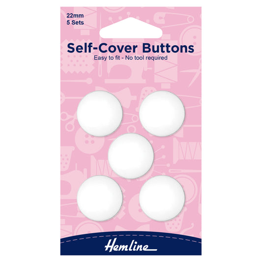 Self-Cover Buttons 22mm (Pack of 5) - Hemline