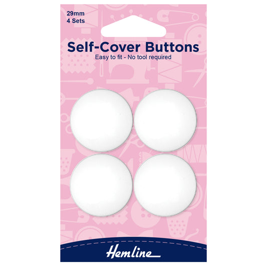 Self-Cover Buttons 29mm (Pack of 4) - Hemline