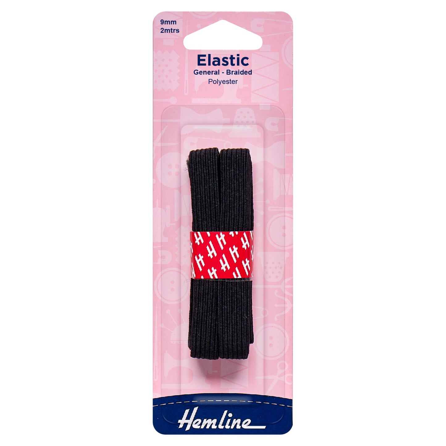 9mm Black Elastic - Hemline