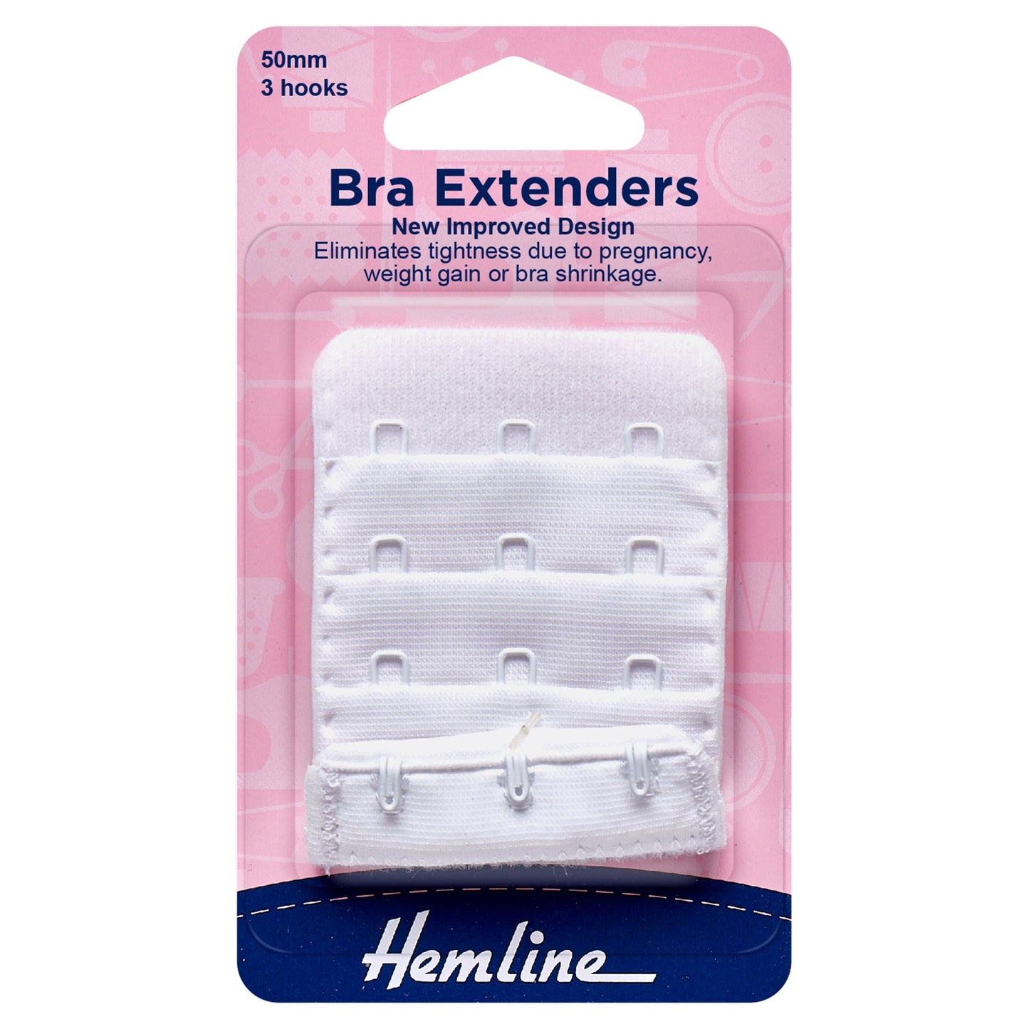 White 50mm - Bra Back Extender