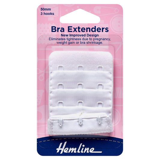 White 50mm - Bra Back Extender