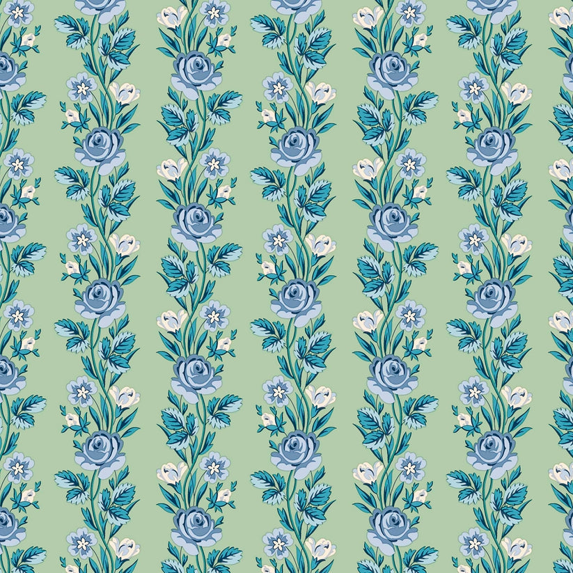 Regal Stripe - Palace Gardens by Liberty Cotton Print Fabric - per half metre