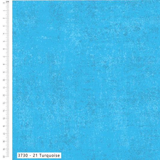 Turquoise - Textured Blender Cotton Print Fabric - per half metre