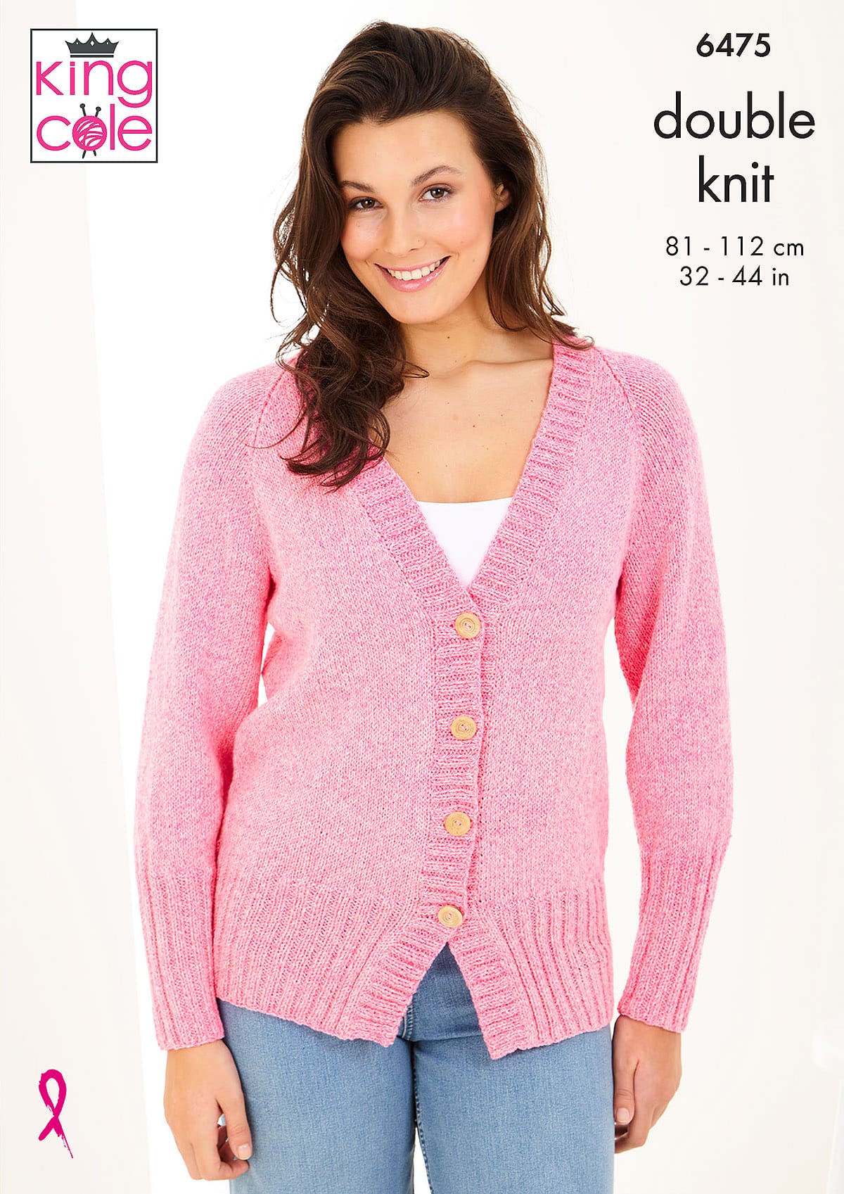 King Cole Pattern 6475 - Sweater & Cardigan knitted in Simply Denim DK