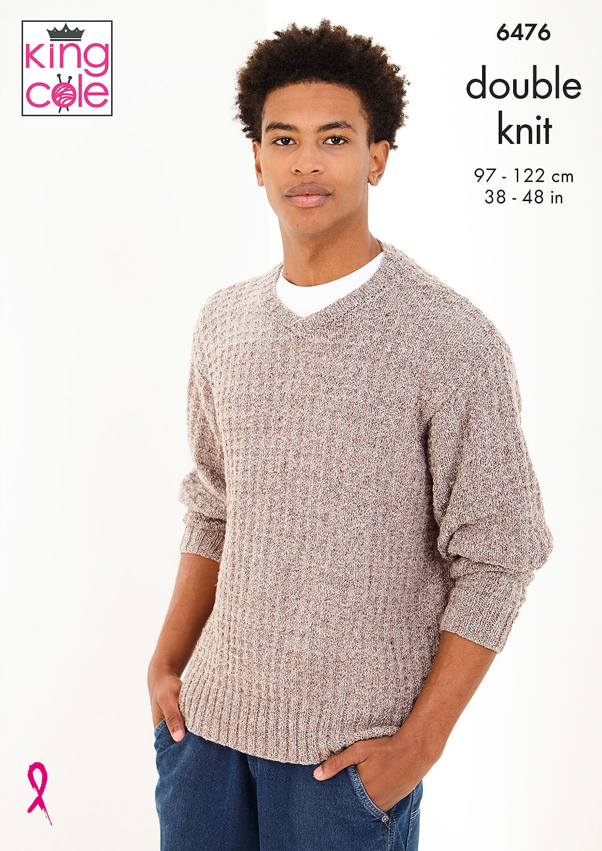 King Cole Pattern 6476 - Sweaters knitted in Simply Denim DK