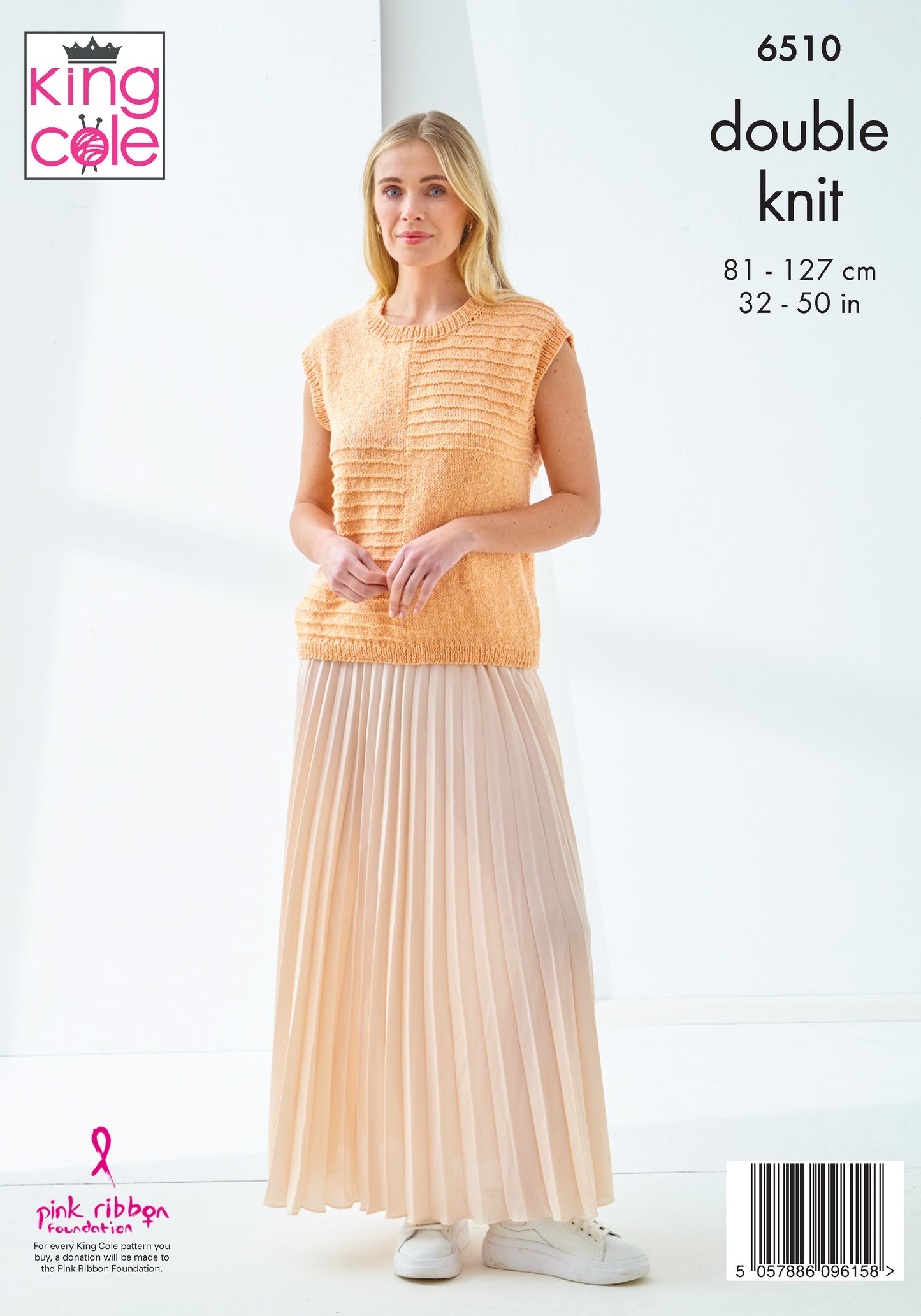 King Cole Pattern 6510 - Slipover & Waistcoat knitted in Simply Denim DK