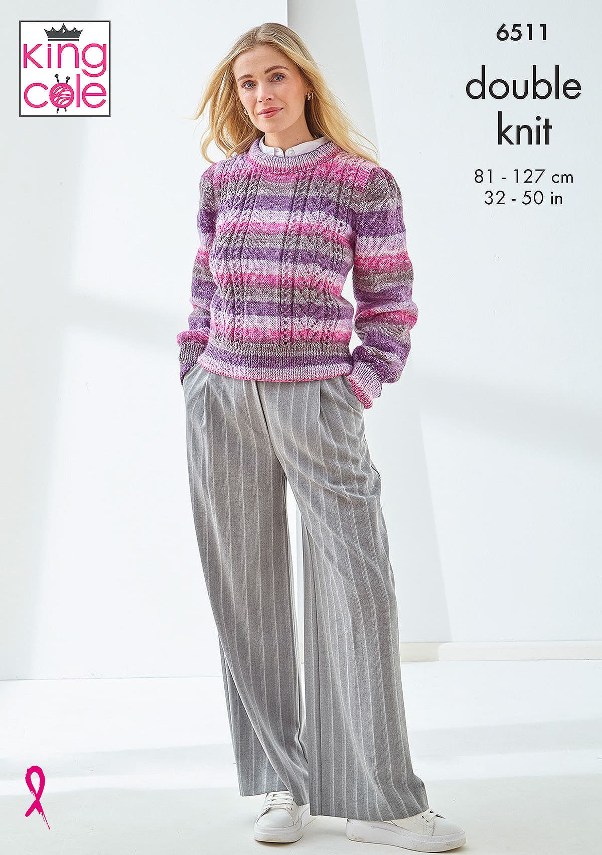 King Cole Pattern 6511 - Cardigan & Sweater knitted in Bramble DK