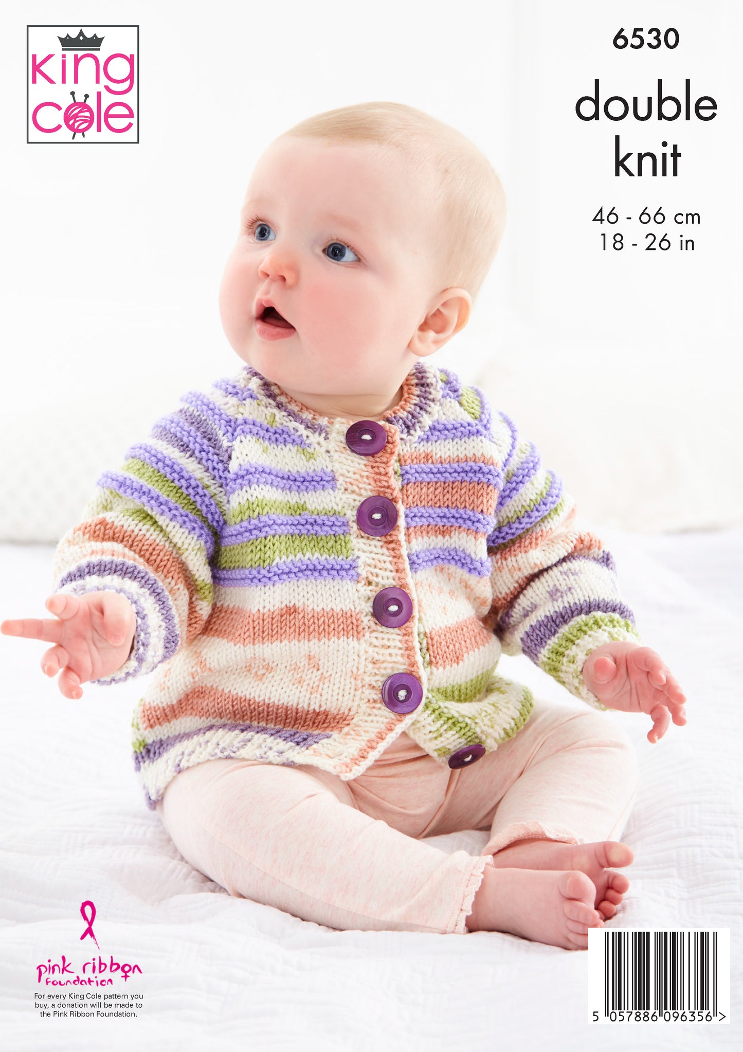 King Cole Pattern 6530 - Cardigan and Hat knitted in Cherish DK