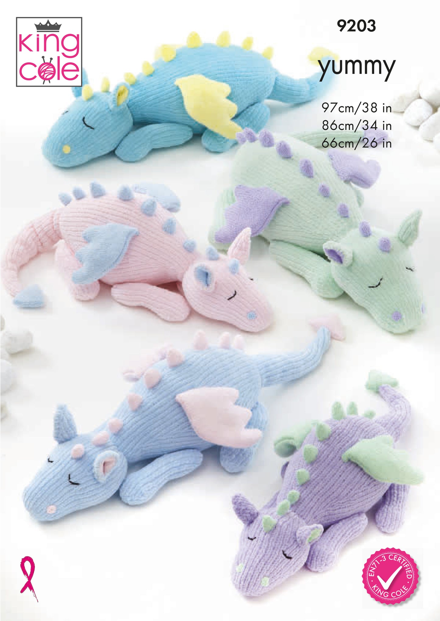 King Cole 9203 - Sleeping Dragons knitted in Yummy