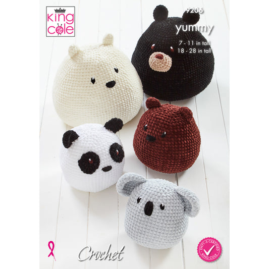 King Cole Pattern 9206 - Crochet Squishy Bears