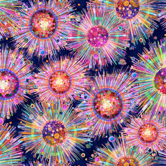 Big Bang Allover - Color Burst Cotton Print Fabric - per half metre