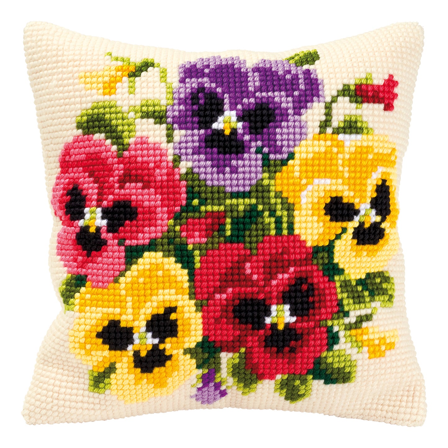Pansy Posy - Cushion Cross Stitch Kit