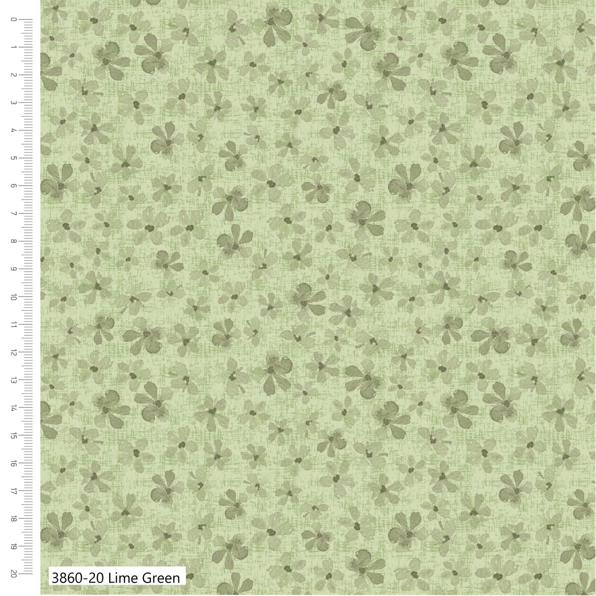 Lime Green - Petal Palette Blender Cotton Print Fabric - per half metre