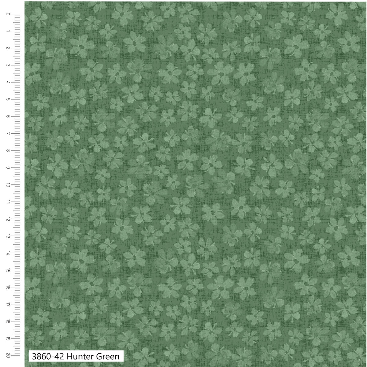 Hunter Green - Petal Palette Blender Cotton Print Fabric - per half metre