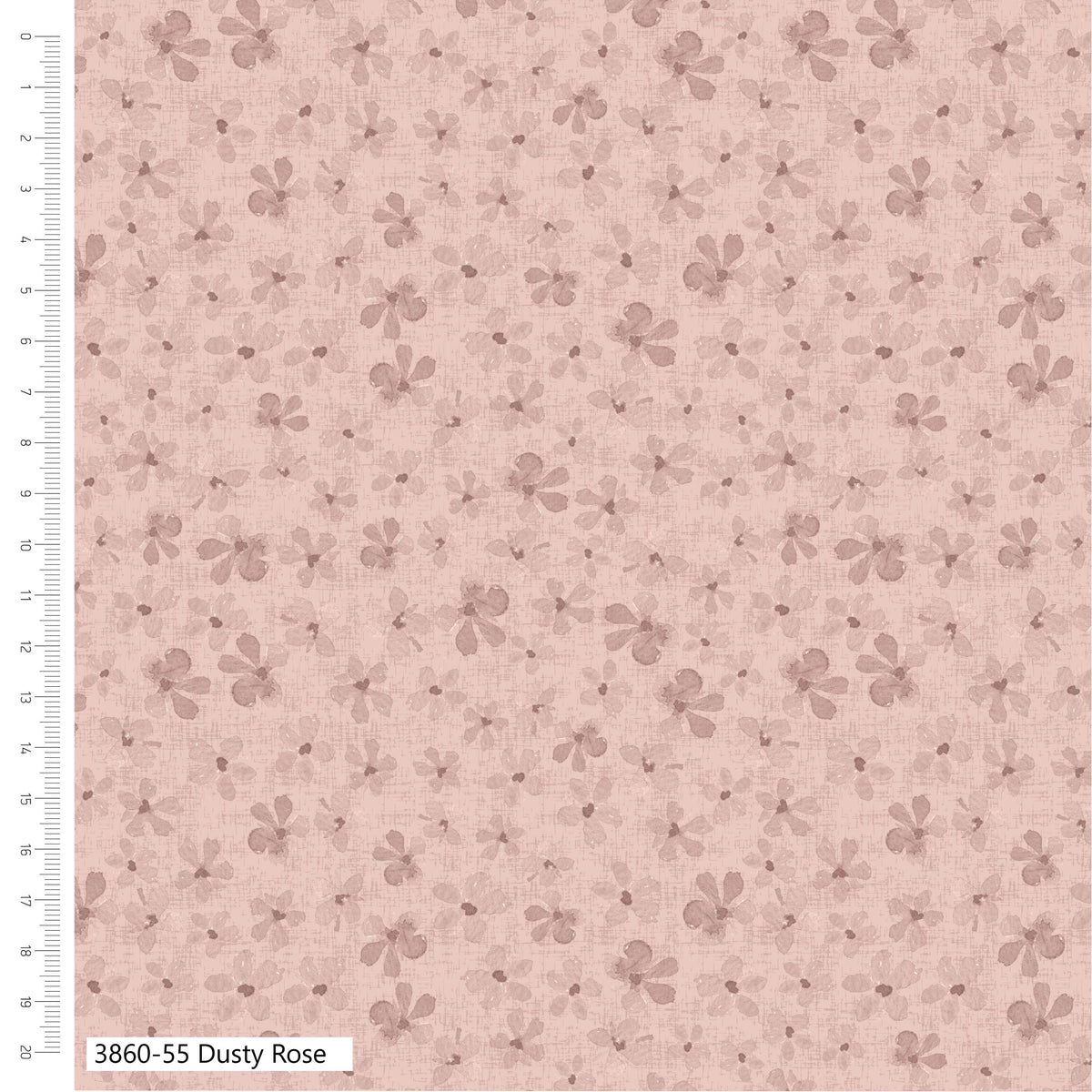 Dusty Rose - Petal Palette Blender Cotton Print Fabric - per half metre