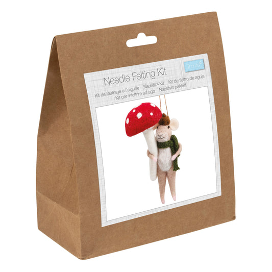 Woodland Mouse - Christmas Needle Felting Kit