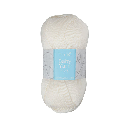 Cream - Trimits Baby Yarn 4ply 100g