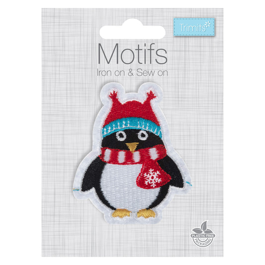 Penguin - Christmas Iron On Motif