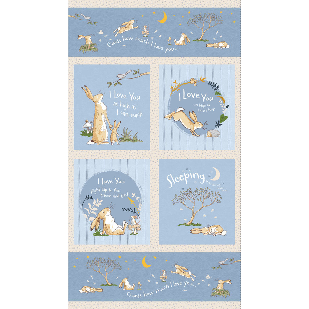 Panel - Guess How Much I Love You Cotton Print Fabric - per panel