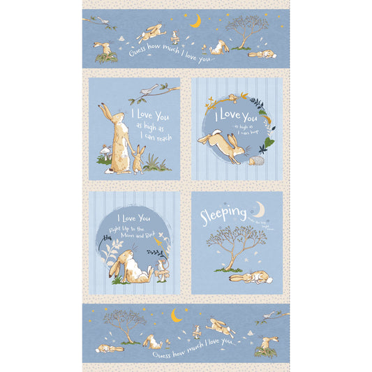 Panel - Guess How Much I Love You Cotton Print Fabric - per panel