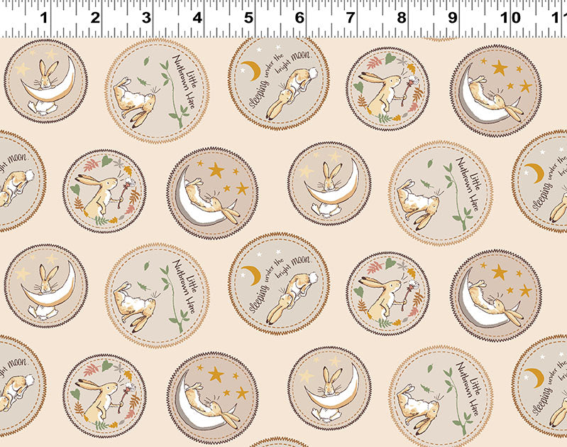 Badges - Guess How Much I Love You Cotton Print Fabric - per half metre