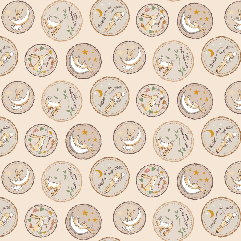 Badges - Guess How Much I Love You Cotton Print Fabric - per half metre