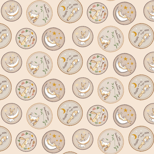 Badges - Guess How Much I Love You Cotton Print Fabric - per half metre