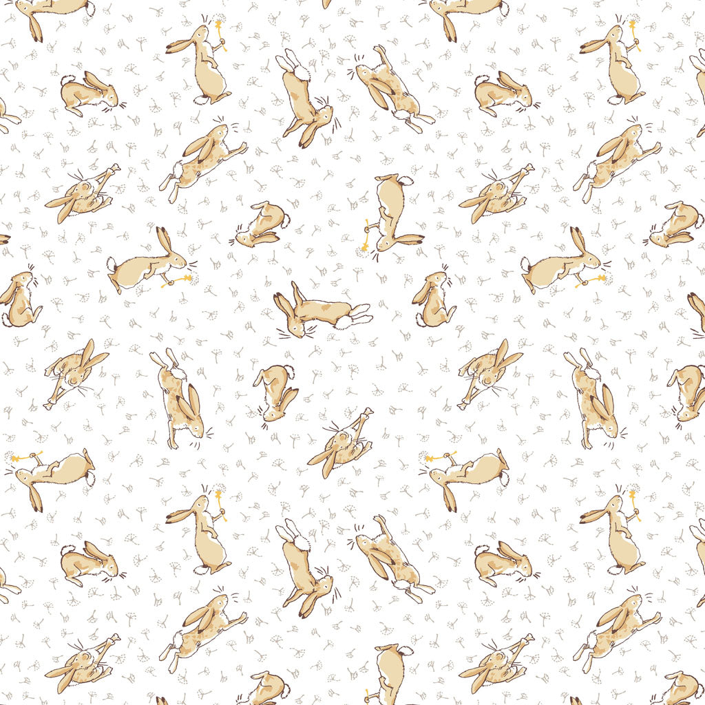 Tossed Bunnies - Guess How Much I Love You Cotton Print Fabric - per half metre