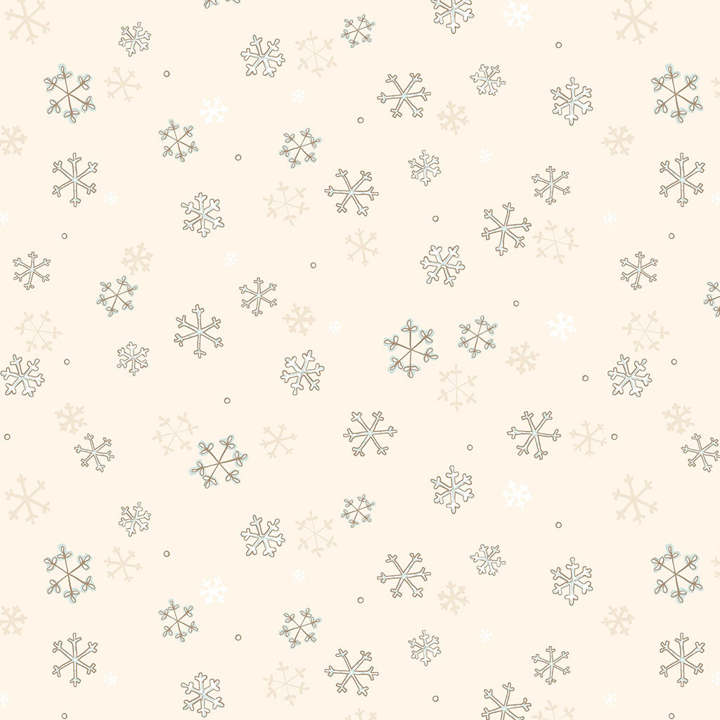 Snowflakes on Cream - Guess How Much I Love You 2026 Cotton Print Fabric - per half metre