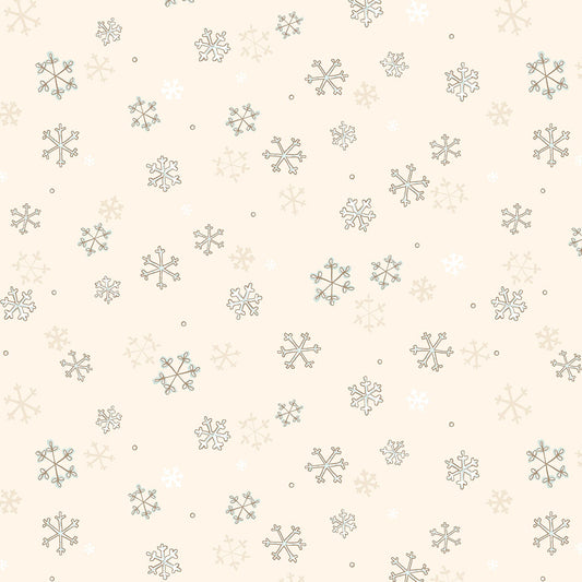 Snowflakes on Cream - Guess How Much I Love You 2026 Cotton Print Fabric - per half metre
