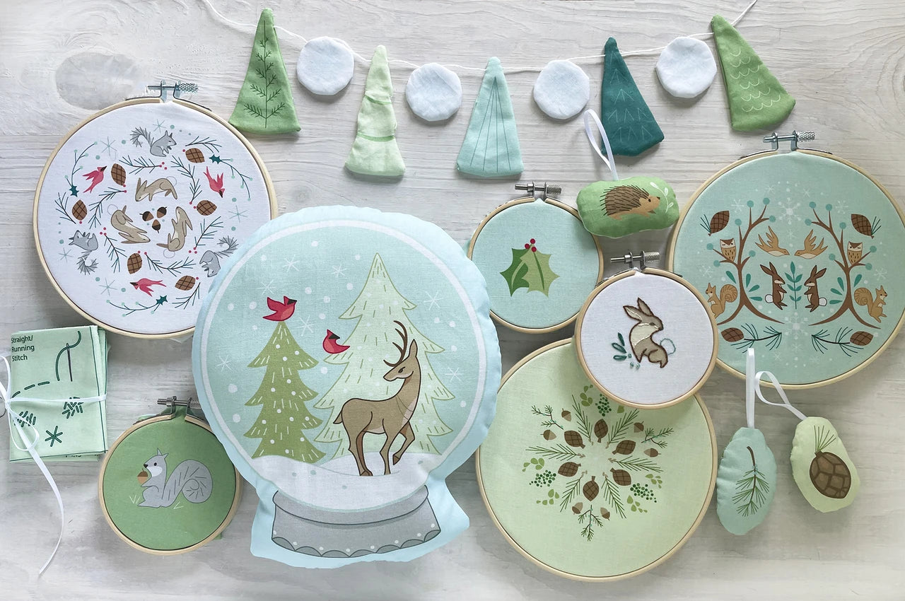 Woodland Winter - Just Make It! Cotton Print Fabric - per panel