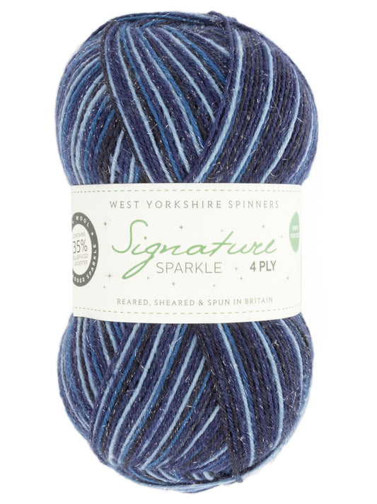 Silent Night 906 - Signature Sparkle 4ply Yarn - West Yorkshire Spinners