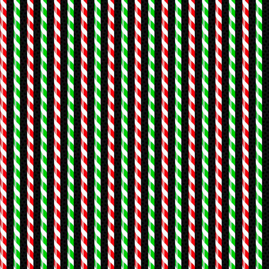 Christmas Magic Cotton Print - Peppermint Sticks