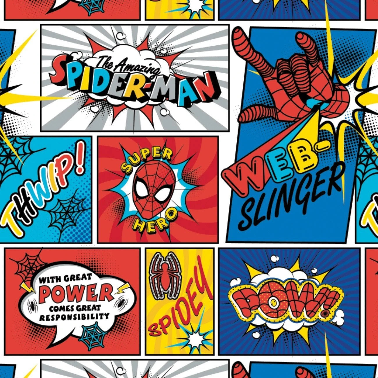 Marvel Kawaii Cotton Print - Spider-Man Web Slinger