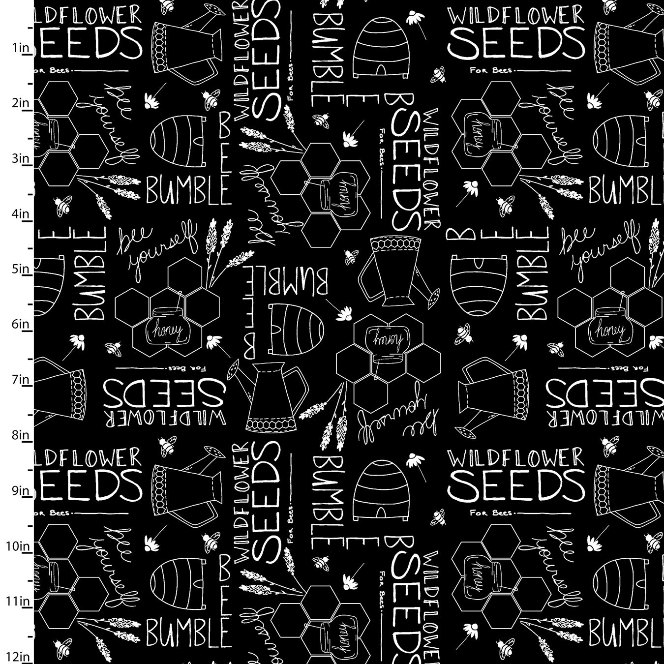 Feed the Bees Cotton Print - Bumble Seeds