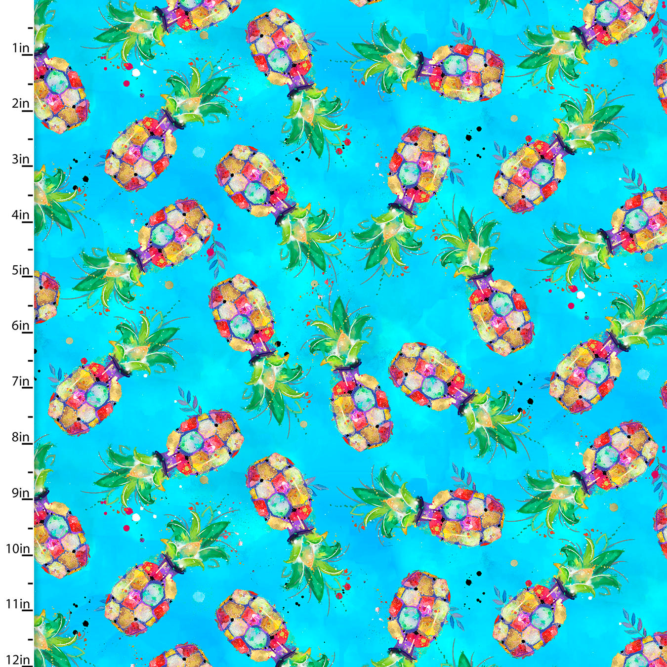 Party Animals Cotton Print - Pineapples