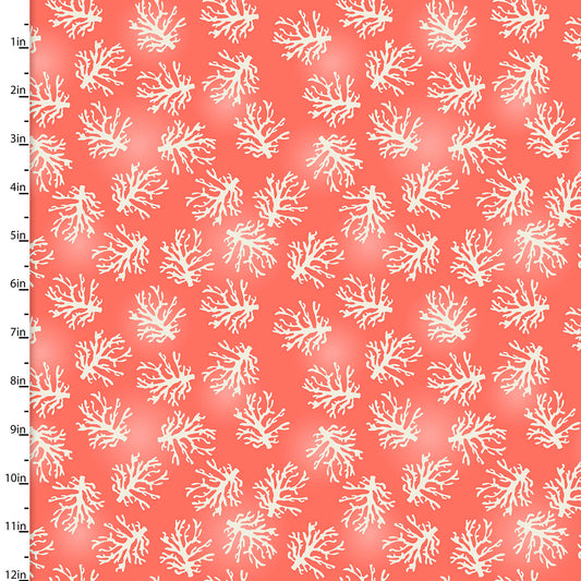 Beach Travel Cotton Print - Coral