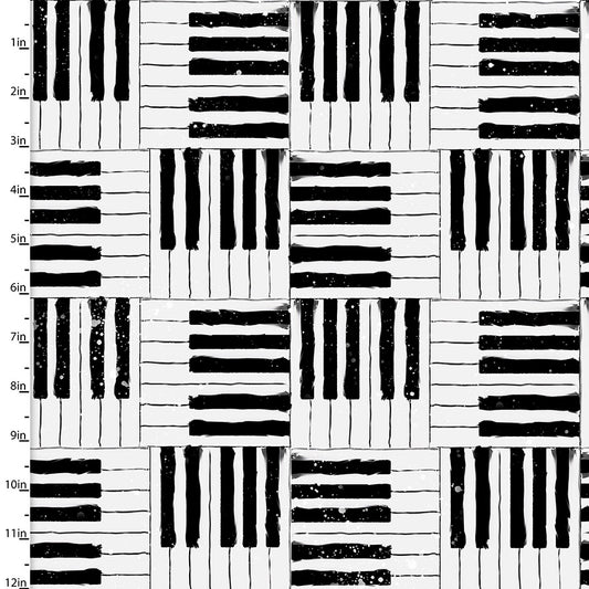 Rhythm and Hues Cotton Print - Piano Keys