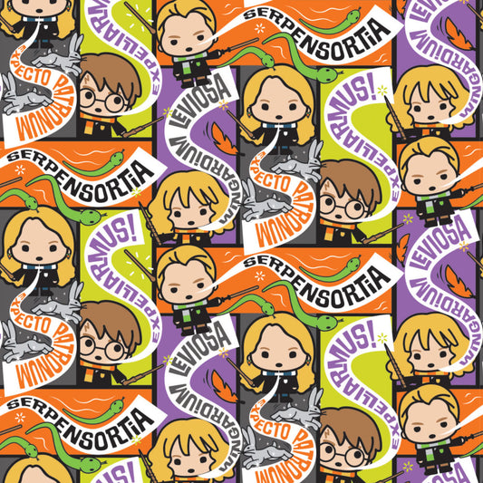 Character Halloween Cotton Print - Harry Potter Spell Casts