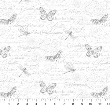 Orchids in Bloom Cotton Print - Butterfly Toile