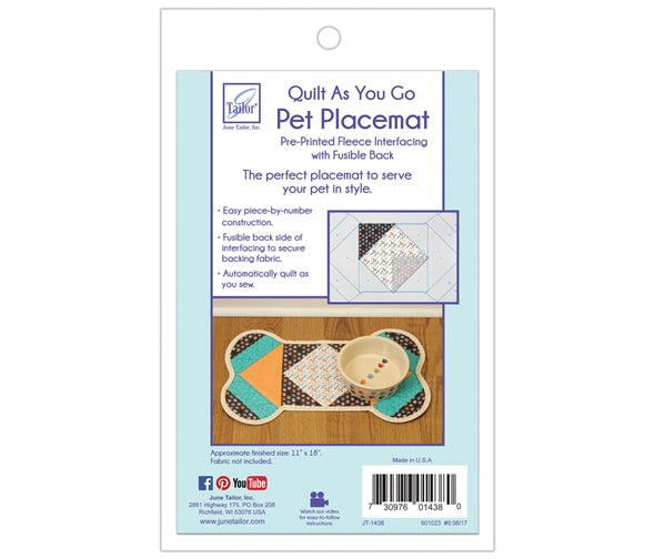 Quilt As You Go Pet Placemats - Dog