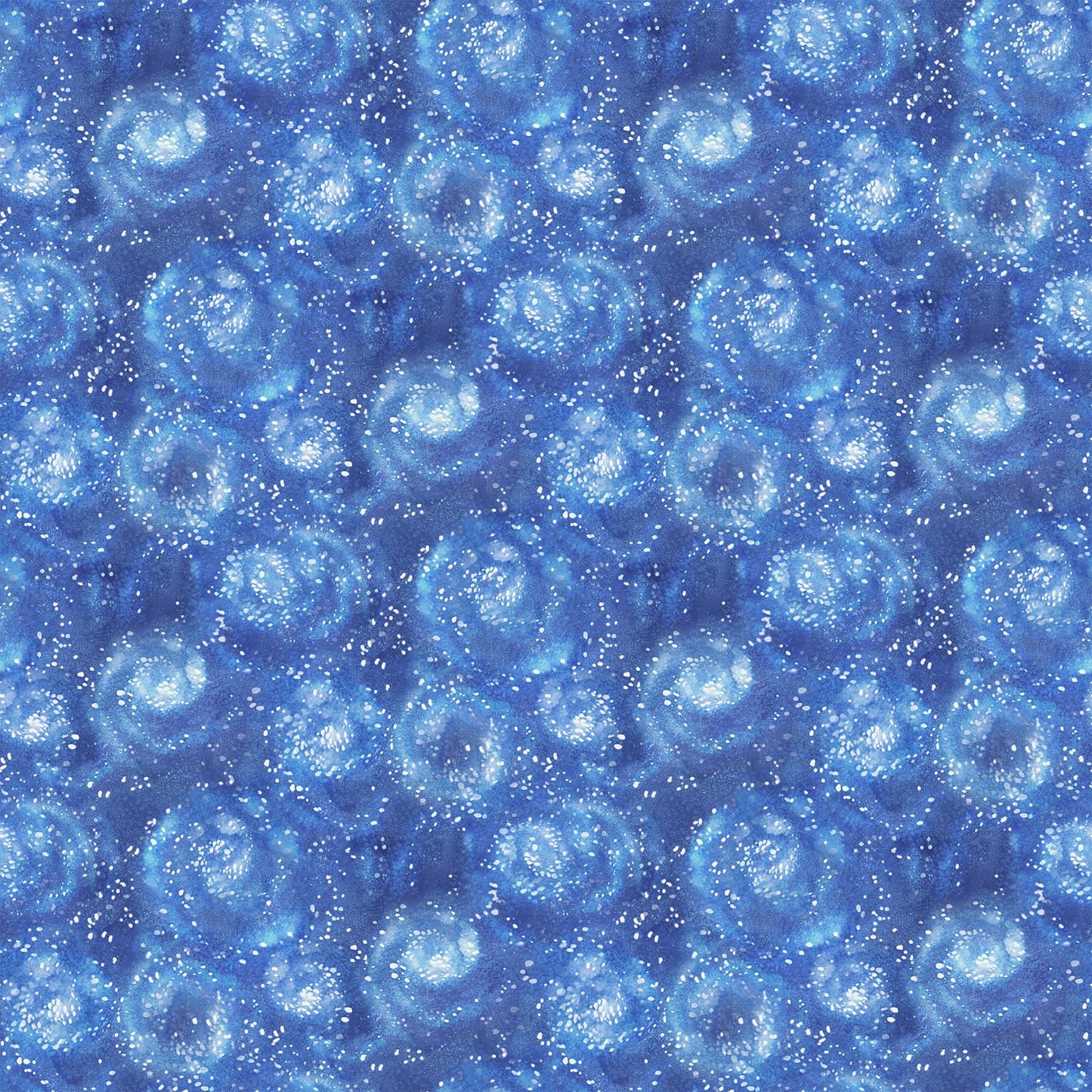 Snow Swirl Sky - Polar Frost Cotton Print Fabric - End of Bolt 100cm