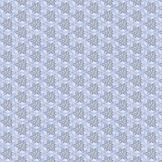 Polar Frost Cotton Print Fabric - Snowflakes - per half metre