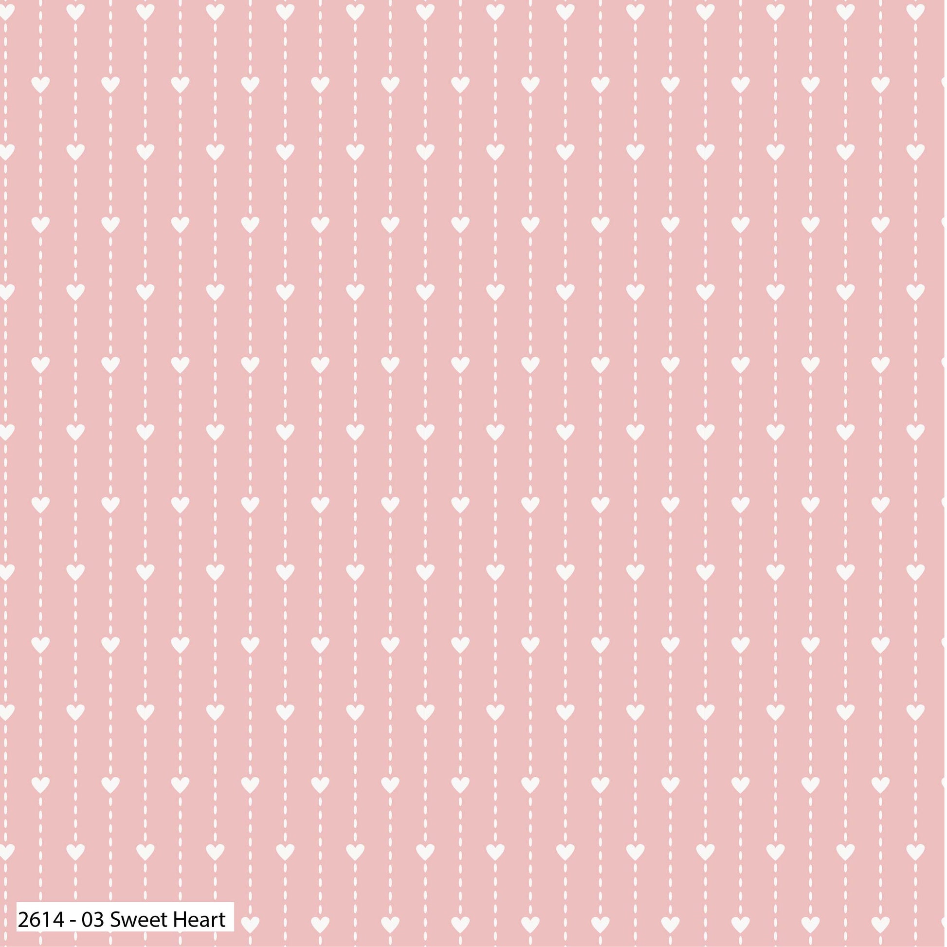 Wedding Sweet Heart - Cotton Print Fabric - Half Metre